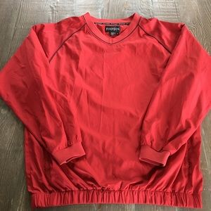 Foot Joy Mens Red Golf Pullover Jacket Sz Large